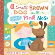 A Small Brown Dog with a Wet Pink Nose