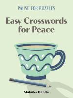 Pause for Puzzles: Easy Crosswords for Peace